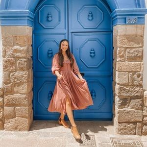 XS Free people oasis dress in summer sparrow